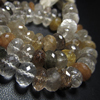 8 inches - Trully Outstanding - AAAA - High Quality - Copper Rutilated Quartz - Super Sparkle Micro Faceted Rondell Beads Huge size - 7 - 8 mm